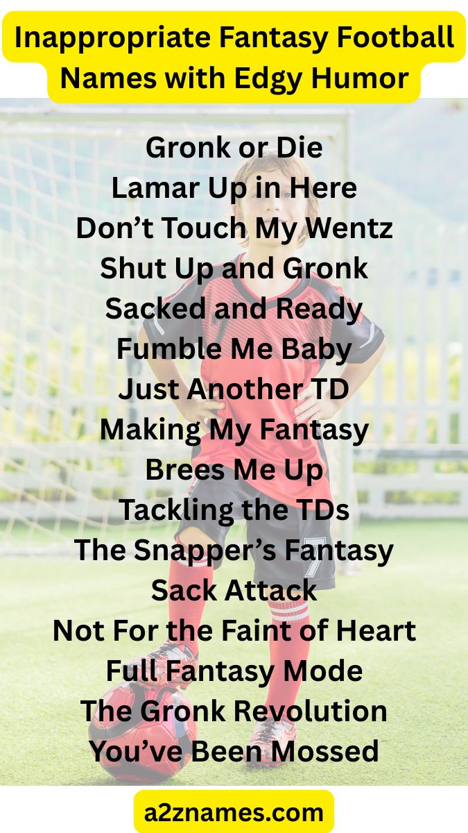 inappropriate fantasy football names