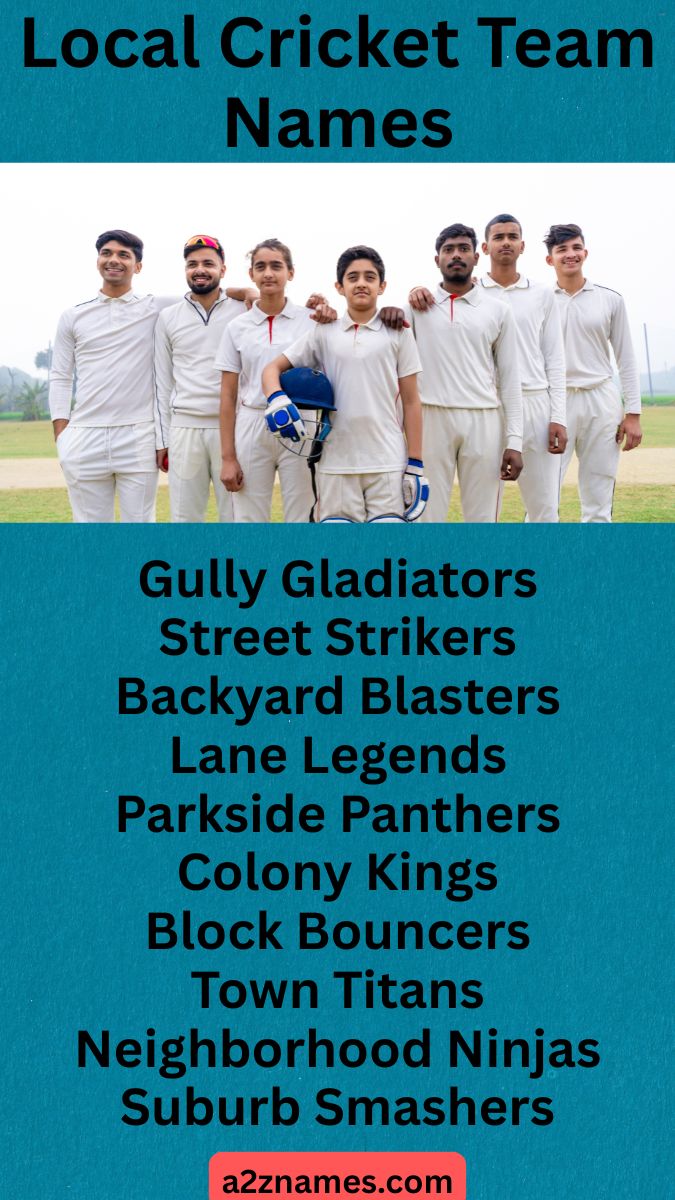cricket team names